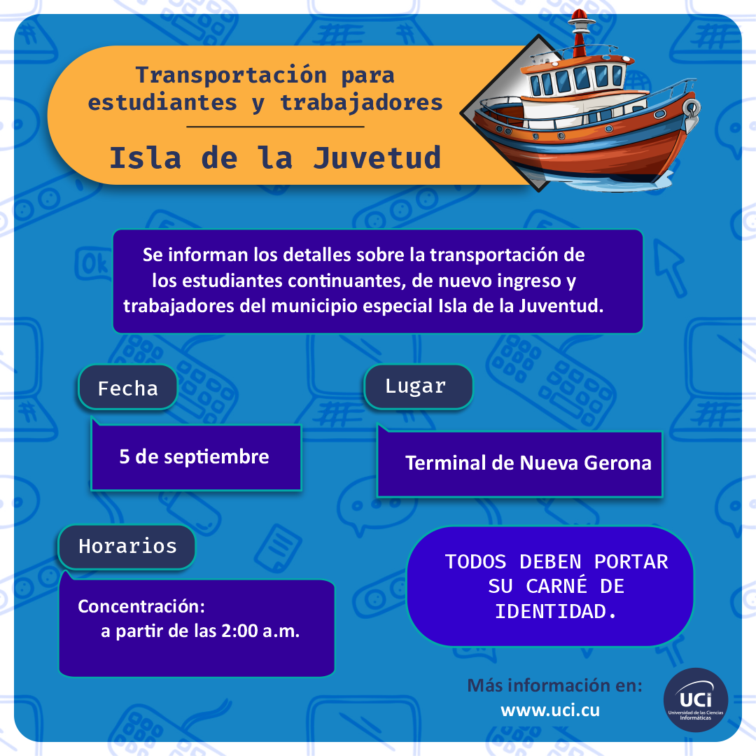Transporte y llegada al campus universitario.