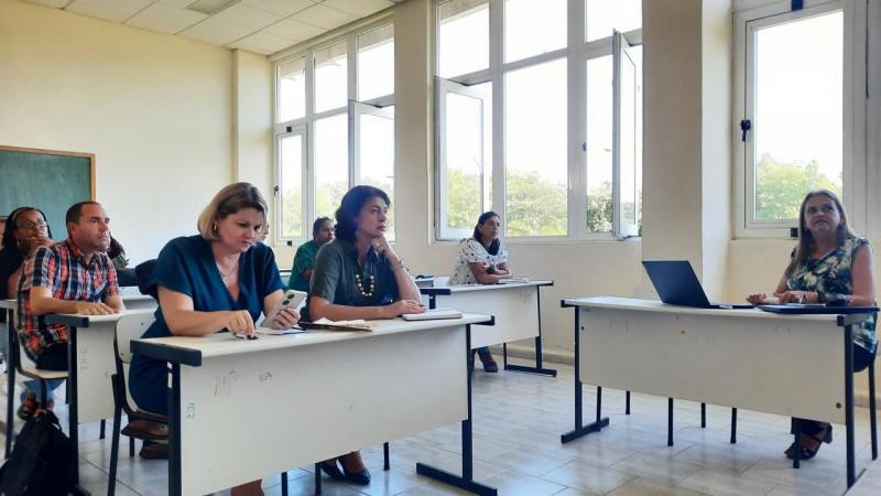 Directivos del Ministerio de Educación Superior realizan visita de trabajo a la UCI.