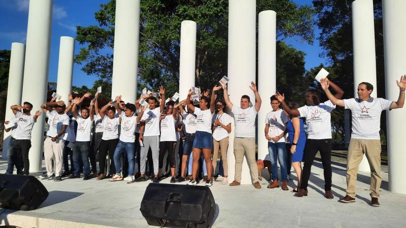 Acto por los Aniversarios 61 de la UJC y 62 de la OPJM en la UCI.