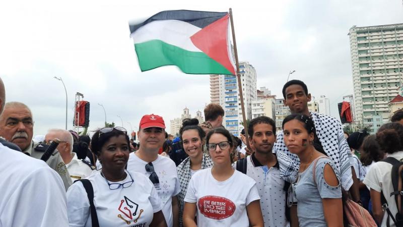 Movilización en solidaridad con pueblo de Palestina.