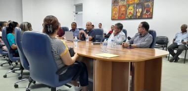 Directivos de la UCI intercambiaron con los jefes de equipos de informatización de los Comités Provinciales del PCC. Foto: Héctor Elider González