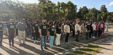 Los delegados del activo de la UJC rindieron un merecido homenaje a los próceres de la Patria.