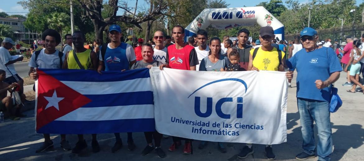 El Proyecto Andarines UCI participó en la edición 39 de la carrera Marabana. Foto: Cortesía del Proyecto Andarines UCI